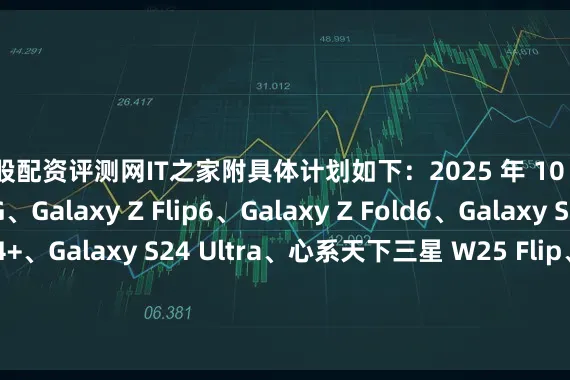 炒股配资评测网IT之家附具体计划如下：　　2025 年 10 月：　　Galaxy A56 5G、Galaxy Z Flip6、Galaxy Z Fold6、Galaxy S24、Galaxy S24+、Galaxy S24 Ultra、心系天下三星 W25 Flip、心系天下三星 W25　　2025 年 11 月：　　Galaxy S22、Galaxy S22+、Galaxy S22 Ultra