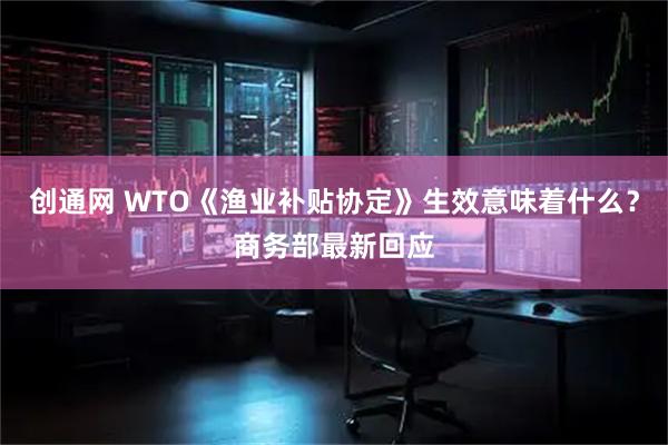 创通网 WTO《渔业补贴协定》生效意味着什么？商务部最新回应
