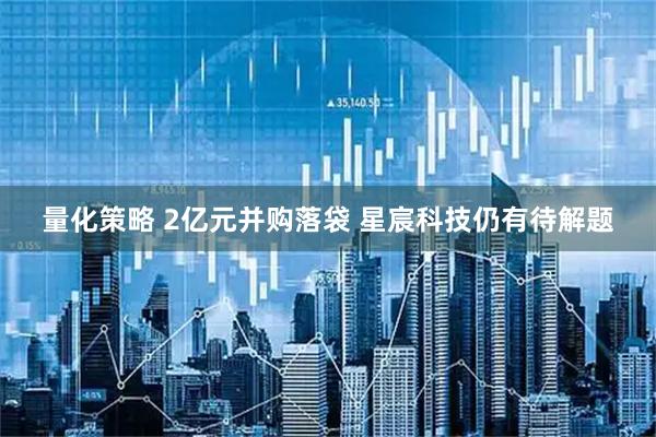 量化策略 2亿元并购落袋 星宸科技仍有待解题
